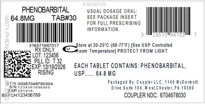Label (16571 667 01 Phenobarbital 64.8mg 67046 780 30)